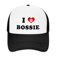 Srce Bossie Dog Love Kućni ljubimci Funny Trucker Hat Baseball Cap Unisex
