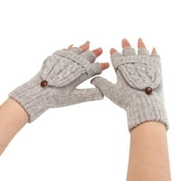 Zimska modna gumba u boji u boji Flip slatka dvostruka upotreba toplica s rukavicama rukavice rukavice