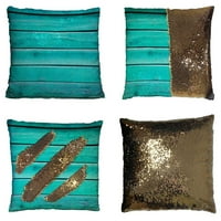 Oslikani stari drveni zidni reverzibilni sirena za jastuk za merminaidu Kućni dekor Sequin jastuk veličine