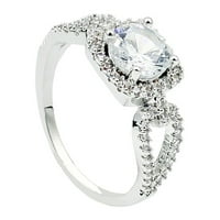Huachen prstenovi cirkonski prstenovi dame dame poklon nakit djevojke prstenje vjenčani prstenovi srebrni