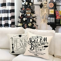 SKSLOEEg Halloween jastuk pokriva crno-bijelo jastuk za jastuk za veb posteljinu od jastuka ili liječenje