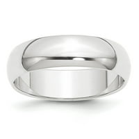 Čvrsti platinasti klasični zaobljeni prsten za vjenčanje