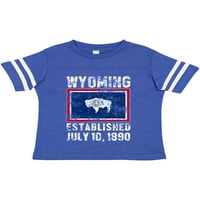 Inktastic je osnovan 10. jula, Wyoming zastava poklona mališana dječaka ili majica mališana