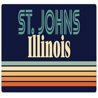 St. Johns Illinois Frižider Magnet Retro Design