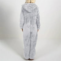 Zimski topli kombinuit za žene plus veličina pidžama čišćenje Žene dugih rukava sa kapuljačom pajama,