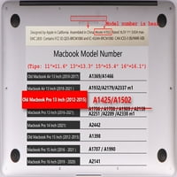 Kaishek Hard Case Shell Cover za MacBook Pro 13 s mrežnom ekranom + crna tipkovnica Poklopac A1502 A1425,