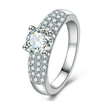 CHAOLEI prsten za žene Trendy platinati modni prsten uvoženi ružin zlato i srebrni dijamant ružičasti