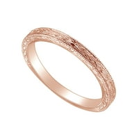 Okrugli oblik listova dizajna zaručnički prsten 14K čvrste ruže zlatne prstene veličine-5.5