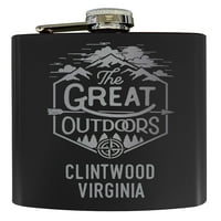 Clintwood Virginia laserski ugravirani Istražite otvoreni suvenir oz nehrđajući čelik oz tla crna