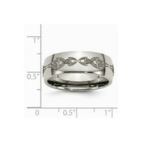 Grey Titanium prsten za venčanje Vjenčanje polirano