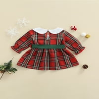 Hirigin Haljina za božićnu planu za dječje djevojke suknje s dugim rukavima