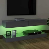 TV ormar sa LED svjetlima visoko sjaj sive 47.2 x13.8