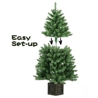 4,5ft za odmor Božićno borovo drvo, umjetno božićno drvce, zeleno