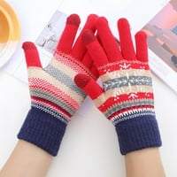 Rukavice za žene za žene hladno vrijeme rukavice zimske drže tople božićne snježne pahulje ispisuju