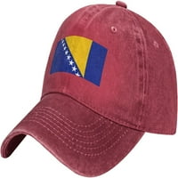 Zastava države Bosna i Hercegovina Hat Retro Vintage Isprana pamučna traper bejzbol kapice Unise Podesivo