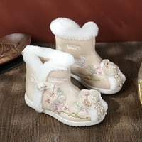 Dječja cipela za etničko stil pamučne tople zimske snježne vezenje tiskane cipele cipele