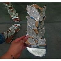 Ritualay ženske leptirske rementone sandale Diamante Otvoreni nožni prst Sparkly Trake Cipele