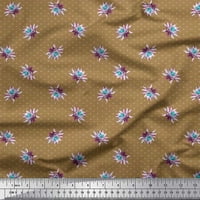 Soimoi Poly Georgette tkanina točka i vodeno cvjetna ispis tkanina od dvorišta široka