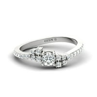 Klasterski prsten, dijamantski zlatni prsten, 14K ružični zlatni prsten, personalizirani prstenovi,