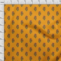 Onuone pamučni dres pamuk JUSTART žuti tkaninski cvjetni blok prekrivajući zalihe ispisa šivaće tkanine