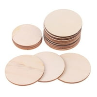 10 50 Nedovršeni okrugli diskovi za okrugli drveni diskovi Xmas DIY diskovi Circlegen Y7x2