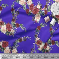 Soimoi plava pamučna proizvodna tkanina Ranunculus & Penoy cvjetni print tisak šivaći tkanina sa dvorištem