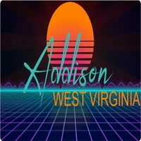 Addison West Virginia Frižider Magnet Retro Neon Dizajn