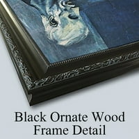 Alphonse LEGROS Black Ornate Wood uramljeno dvostruko matted muzej umjetnosti ispisa pod nazivom: proučavanje