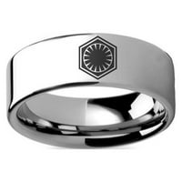 Star Wars Force Fowaynes prve narudžbi Prsten Simbol Tungsten Carbide prsten - veličina 5.5