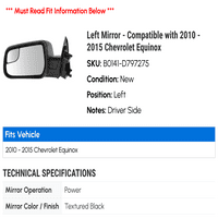 Lijeva ogledalo - kompatibilan sa - Chevy Equino 2014