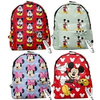 Ruksak Anime Mickey i Minnie Backpack Školski pokloni za djecu, Božićni mikrofon i Minnie ruksak