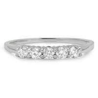 DazzlingRock kolekcija 0. Carat 10k okrugli bijeli dijamantni kameni bridalni godišnjica GT, bijelo