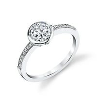 Sterling Silver CZ Vjenčani zaručnički prsten
