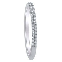 0. Carat okrugli oblik bijeli prirodni dijamantski vjenčani prsten 18K čvrsto bijelog zlata veličine-8,5