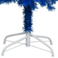 Umjetno božićno drvce sa LED-om i loptom postavljenim plavim 82.7 PVC