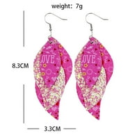 Naušnice za žene Žene Djevojke Fau Koža Valentinovo Party S-Oblikovane minđuše nakita na nakitu na ponudama