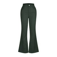 Crne pantalone za žene čišćenje ženskog trendi vitka fit udoban džep u boji, casual pantalone