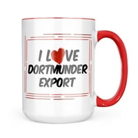Neonblond I Love Dortmunder Izvoznički poklon za pivo za ljubitelje čaja za kavu