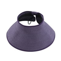 Dxhmoneyh Žene Slamne sunce Šitoki šešir Široki rub Ljetna UV zaštita plaža Kapu kapa Sklopivi šešir