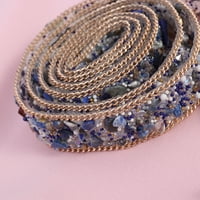 Brojila kristalna kristalna i biserna perla fiksirana čipkani oblozi pipka za šivanje na oblogu za haljine