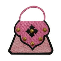Ružičasta isprekidana ručna torbica torbica modni izvezeni gvožđe na aplikaciji