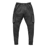 Ketyyh-Chn Muške hlače Posteljine pantalone Modne muške hlače BLACK, 2XL