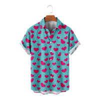 Modni srčani print kratkih rukava Majica Muškarci Ženski vrhovi plaže, Odrasli-S, 05