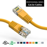 1,5ft CAT5E UTP Ethernet mreže podignuti kabel žuto, pakovanje