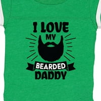 Inktastic volim svog bradavog tata sa bradom silueta poklon dječaka ili dječje djece