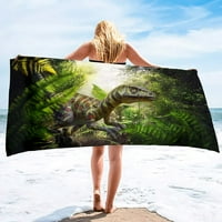 Dinosaur plaže ručnike za ručnike za vodu za kampovanje za dječake Djeca Brza suha ultra upijajuća super