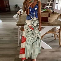 Američka zastava Patriotske haljine zvijezde Stripes Slatka haljina Spring High Sheik Boho Beach Haljine