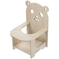 Bestonzon Set Hrčak za hrčak sa ladicom Ručno rađena drvena hrčka blagovaonica visoka stolica za hrčka