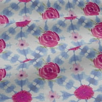 Onuone viskoze dres Lavender Plava tkanina Floral Shibori Quilting potrošni materijal Ispisuje šivanje