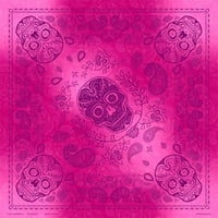 Zanheadgear Unisexadult Deluxe Bandana, poliester, ružičasta i ljubičasta lubanja Paisley